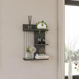 Raft de perete Kinik, 40x60x19 cm - Gri