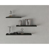 Raft de perete Leila, 3 Piese, Gri - Alb, 30x2x14 cm - Gri