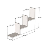 Raft de perete Mauer, finisaj nuc, lemn robust, 90x19x60 cm