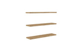 Raft de perete Muca, 3 piese, Stejar, 60x15 cm