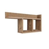 Raft de perete Room, Alb - Gri - Stejar - Galben, 72x37x18 cm - Pin