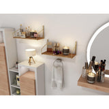 Raft de perete Wall Shelf Straight, Aur, 16x16x45 cm