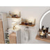 Raft de perete Wall Shelf Straight, Aur, 16 x 16 x 45 cm