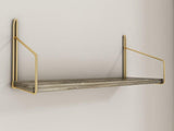Raft de perete Wall Shelf Straight, Aur, 16x16x45 cm