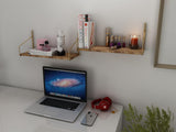 Raft de perete Wall Shelf Straight, Aur, 16x16x45 cm