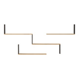 Raft de perete Wall shelf Flear stejar cu antracit color, Antracit - Stejar, 179x15x77 cm - Antracit-Stejar