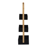 Raft de podea Arvy, Bambus, 32x20x76 cm - Negru-Natur