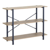 Raft de podea Nebranzo Stejar cu metal, negru, 106x35x80 cm