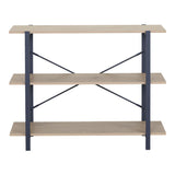 Raft de podea Nebranzo Stejar cu metal, negru, 106x35x80 cm