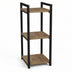 Raft de podea Negru metal, Natural, 33x28x70 cm