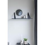 Raft Mimosa, Natural - Negru, 80x20 cm - Negru