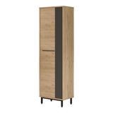 Raft pantofi Scarpiera 9 locuri, Natural-antracit, 57x36x186 cm