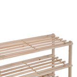 Raft pentru pantofi cu capacitate de 9 perechi Steper, Lemn de brad, Natur, 64x26x48 cm