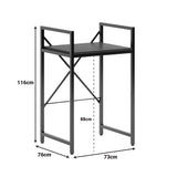 Raft suport pentru masina de spalat si uscator Delavar, Metal, 72x60x116 cm - Alb