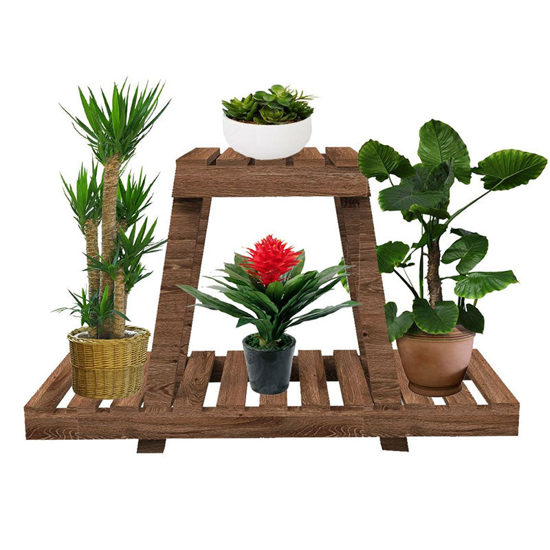 Raft - suport plante Tisa lemn, maro, 75x25x49 cm