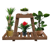 Raft - suport plante Tisa lemn, maro, 75x25x49 cm