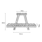 Raft - suport plante Tisa lemn, maro, 75x25x49 cm