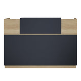 Receptie cu functie Lotus, Lemn/metal, Stejar, 200x70x110 cm