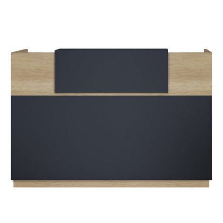 Receptie cu functie Lotus, Lemn/metal, Stejar, 200x70x110 cm