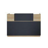 Receptie cu functie Lotus, Stejar/Gri închis, 140x70x110 cm - Stejar