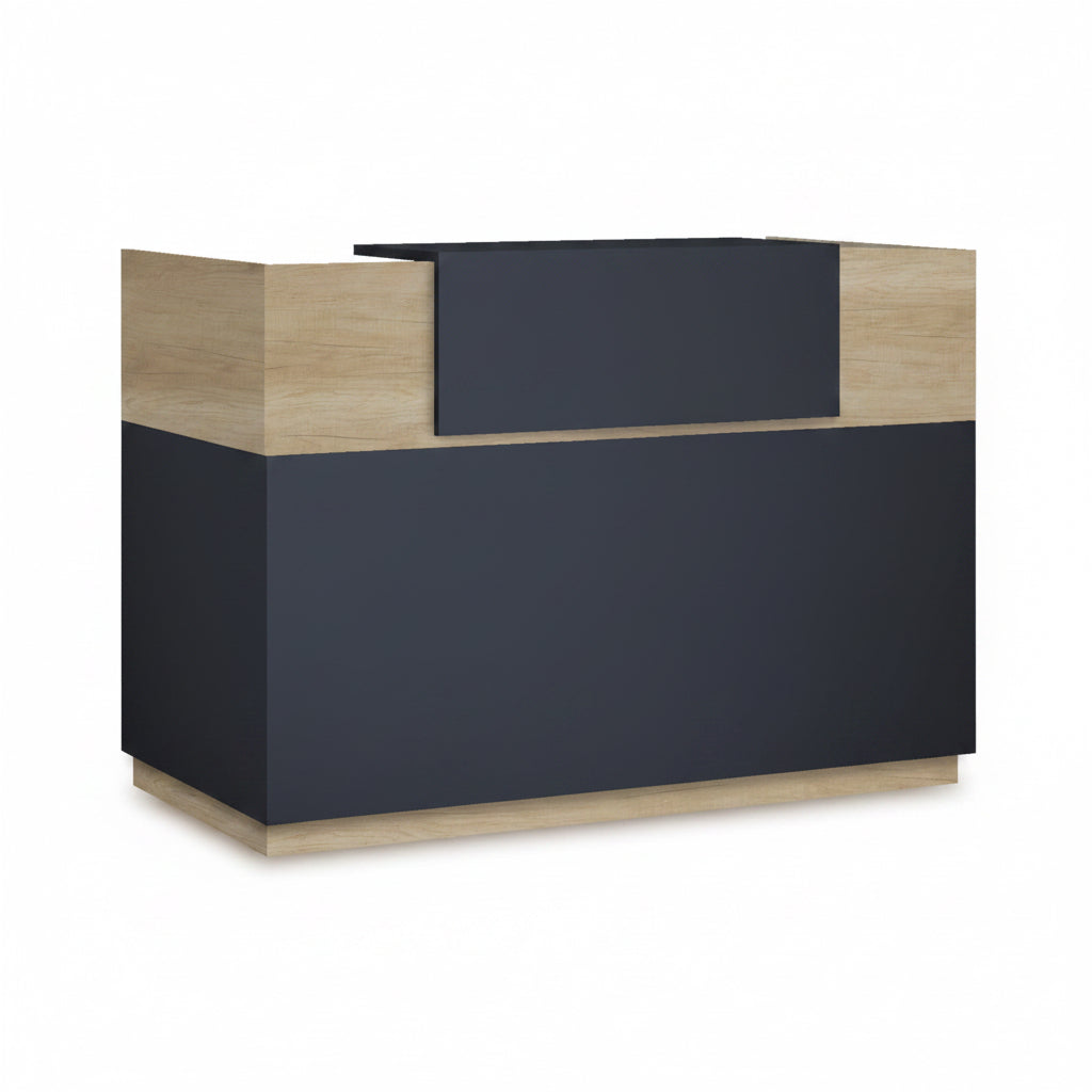 Receptie Lotus, stejar - Gri inchis, 180x70x110 cm - Stejar