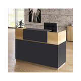 Receptie Lotus, stejar - Gri inchis, 180x70x110 cm - Receptie Lotus, stejar - Gri inchis, 180x70x110 cm