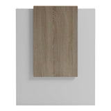 Reception birou Zowel cu LED alb - sonoma, Sonoma - Alb, 90x40x110 cm - Sonoma-Alb