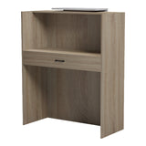 Reception birou Zowel cu LED sonoma-alb marble look, Sonoma - White Marble, 90x40x110 cm