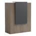 Reception birou Zowel cu LED alb - sonoma, Sonoma - Alb, 90x40x110 cm