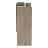 Reception birou Zowel cu LED alb - sonoma, Sonoma - Alb, 90x40x110 cm - Sonoma-Gri inchis