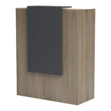 Reception birou Zowel cu LED alb - sonoma, Sonoma - Alb, 90x40x110 cm - Sonoma-Gri inchis