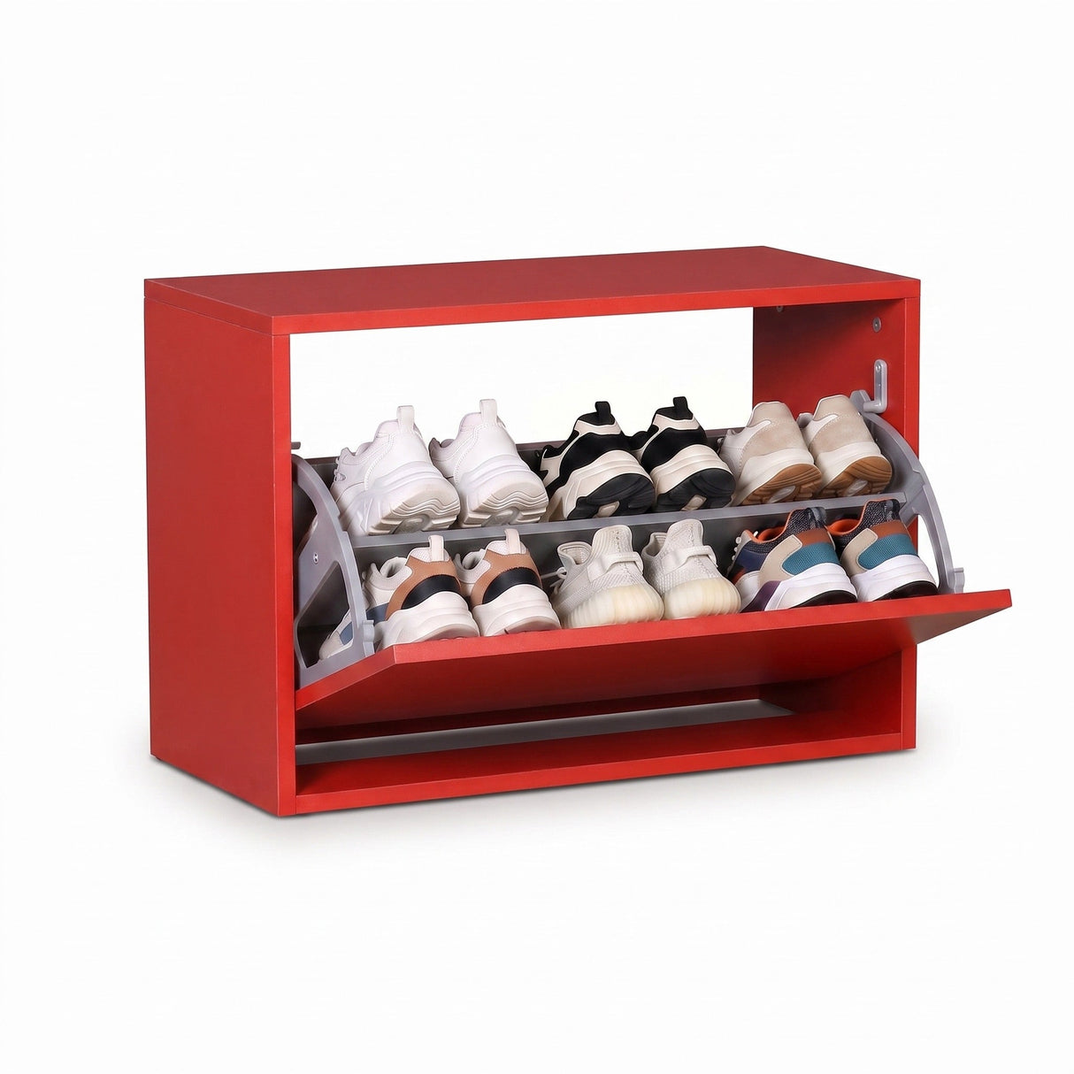 Pantofar Băncuță SHC-110-BB-1 Home Collection®, cu Șezut, 6 Perechi, 60x42x30 cm - Rosu | SKU: SHC-110-KK-1