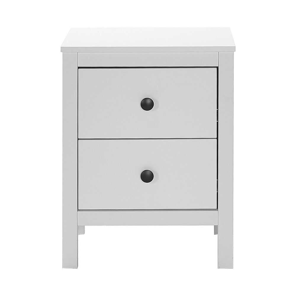 Noptiera KMD-992-BB-1 Home Collection® Rustic, 2 sertare, Alb, 46x61x39 cm