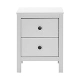 Noptiera KMD-992-BB-1 Home Collection® Rustic, 2 sertare, Alb, 46x61x39 cm