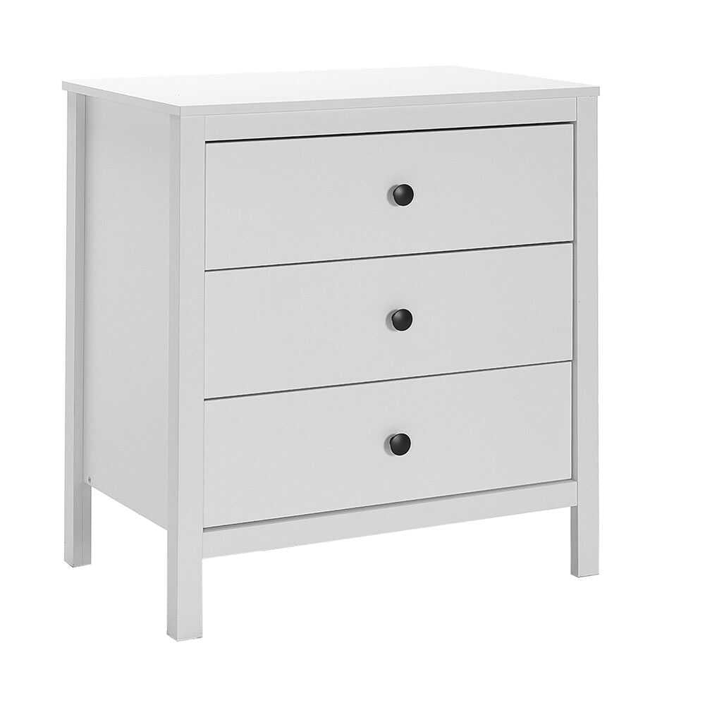 Comoda SFN-993-BB-1 Home Collection® Rustic, 3 sertare, Alb, 73x81x47 cm