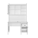 Birou CMU-990-BB-2 Home Collection® Rustic cu biblioteca, Alb, 120x193x60 cm