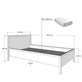 Pat de o persoana KRY-991-BB-2 Home Collection® Rustic, Alb, 118x89x207 cm