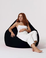 Sac Fotoliu puf, dehusabil, Dirtproof, Interior/exterior, impermeabil, Garden Bean Bag Anelka, 115x130x39 cm - Negru