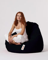 Sac Fotoliu puf, dehusabil, Dirtproof, Interior/exterior, impermeabil, Garden Bean Bag Anelka, 115x130x39 cm - Negru