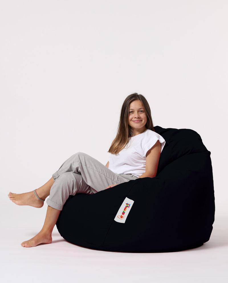 Sac Fotoliu puf, dehusabil, Dirtproof, Interior/exterior, impermeabil, Garden Bean Bag Anelka, 115x130x39 cm - Negru