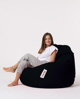 Sac Fotoliu puf, dehusabil, Dirtproof, Interior/exterior, impermeabil, Garden Bean Bag Anelka, 115x130x39 cm - Negru
