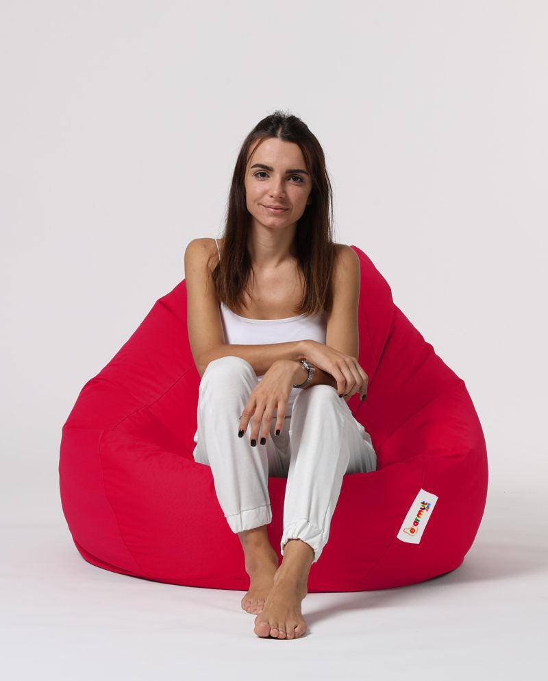 Sac Fotoliu puf, dehusabil, Dirtproof, Interior/exterior, impermeabil, Garden Bean Bag Anelka, 115x130x39 cm - Roșu