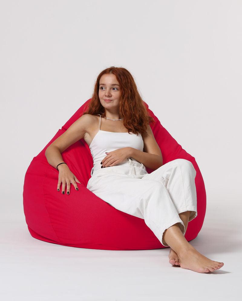Sac Fotoliu puf, dehusabil, Dirtproof, Interior/exterior, impermeabil, Garden Bean Bag Anelka, 115x130x39 cm - Roșu