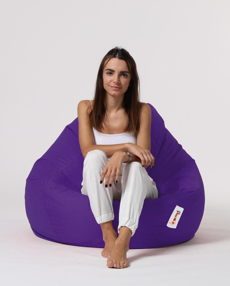 Sac Fotoliu puf, dehusabil, Dirtproof, Interior/exterior, impermeabil, Garden Bean Bag Anelka, 115x130x39 cm - Violet