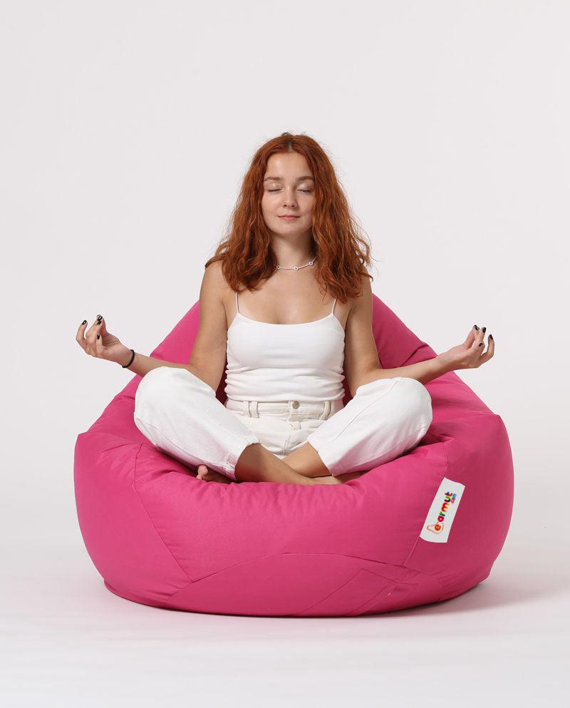 Sac Fotoliu puf, dehusabil, Dirtproof, Interior/exterior, impermeabil, Garden Bean Bag Anelka, 115x130x39 cm - Roz