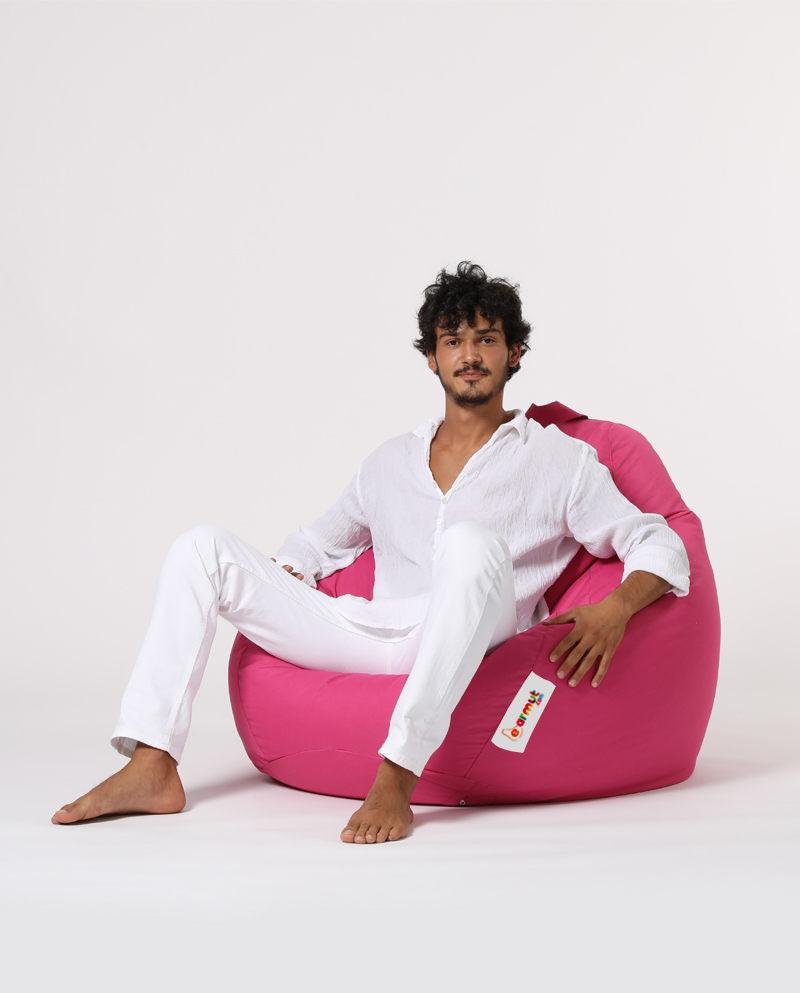 Sac Fotoliu puf, dehusabil, Dirtproof, Interior/exterior, impermeabil, Garden Bean Bag Anelka, 115x130x39 cm - Roz