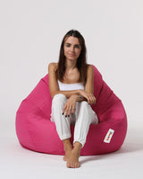 Sac Fotoliu puf, dehusabil, Dirtproof, Interior/exterior, impermeabil, Garden Bean Bag Anelka, 115x130x39 cm - Roz