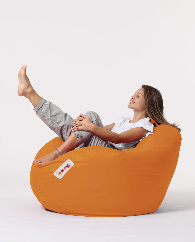Sac Fotoliu puf, dehusabil, Dirtproof, Interior/exterior, impermeabil, Garden Bean Bag Anelka, 115x130x39 cm - Portocaliu