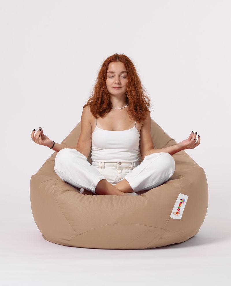 Sac Fotoliu puf, dehusabil, Dirtproof, Interior/exterior, impermeabil, Garden Bean Bag Anelka, 115x130x39 cm - Maro
