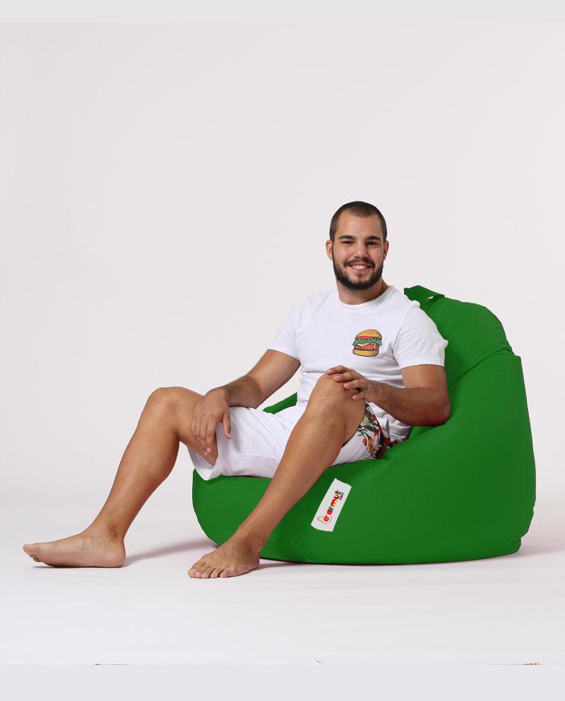 Sac Fotoliu puf, dehusabil, Dirtproof, Interior/exterior, impermeabil, Garden Bean Bag Anelka, 115x130x39 cm - Verde